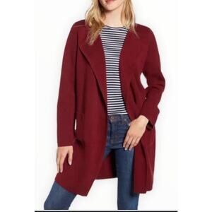 J. Crew 365 Open Front Cardigan Merino Wool Blend Sweater SZ S Women's